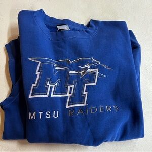 Blue Middle Tennessee State University (MTSU) Raiders Sweatshirt - Size S/M